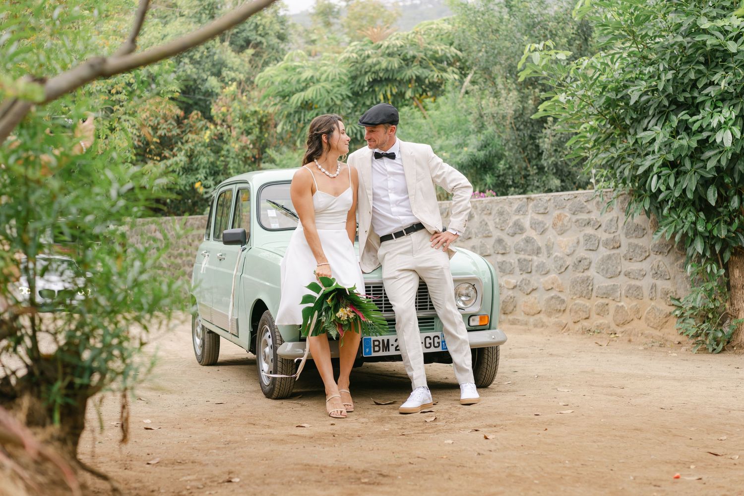 Mariage vintage car