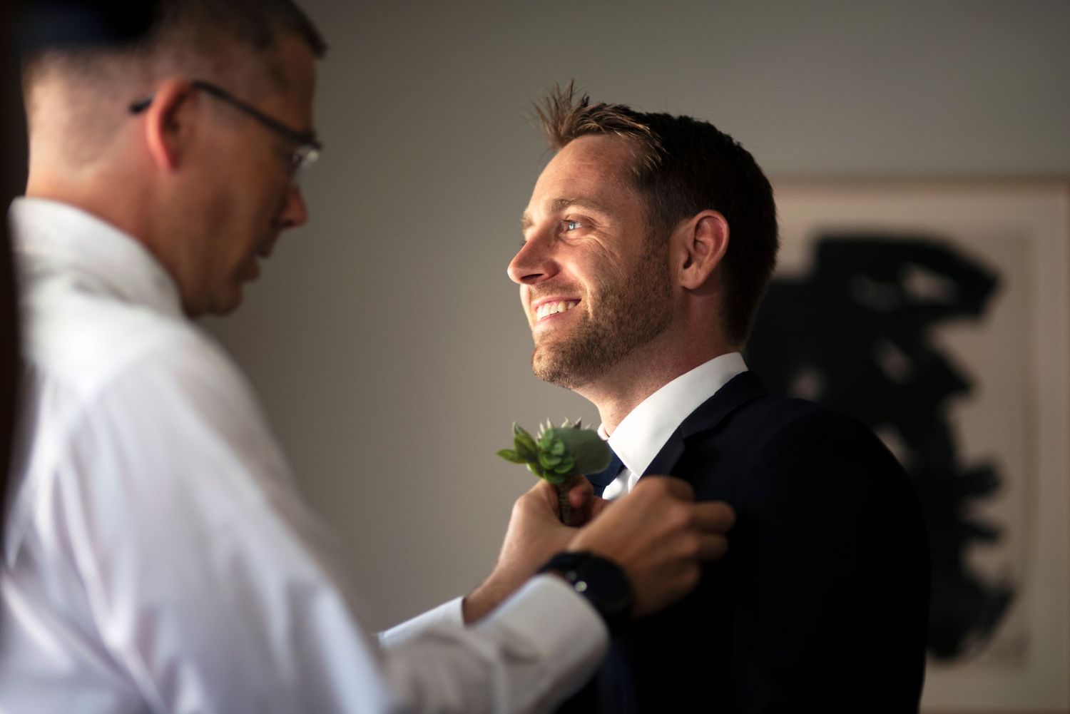 Getting ready groom