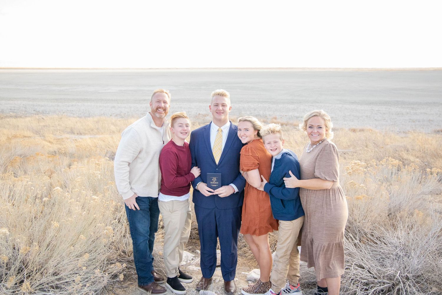 A family and their missionary in Salt Lake