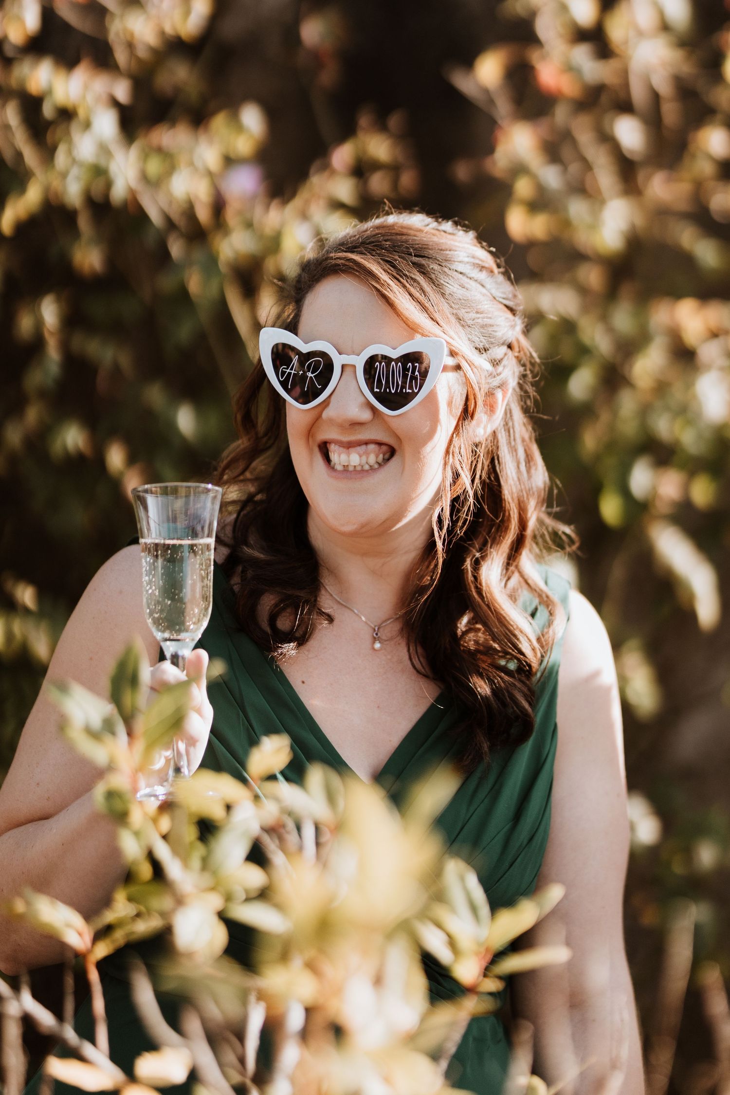 Fun candid bridesmaid