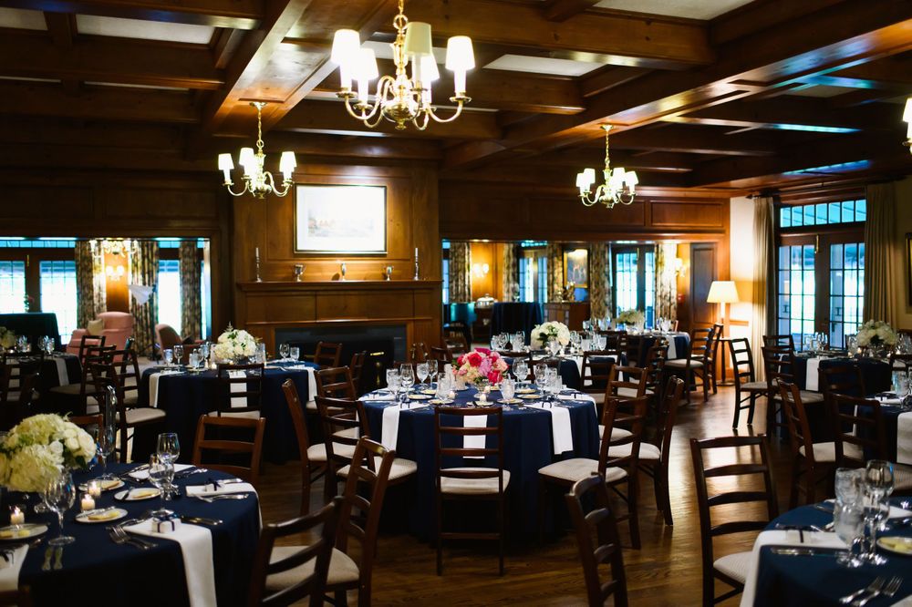 Wedding reception details at Chagrin Valley Hunt Club.