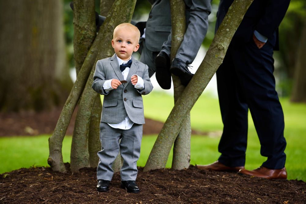 Kids enjoying wedding at Chagrin Valley Hunt Club.