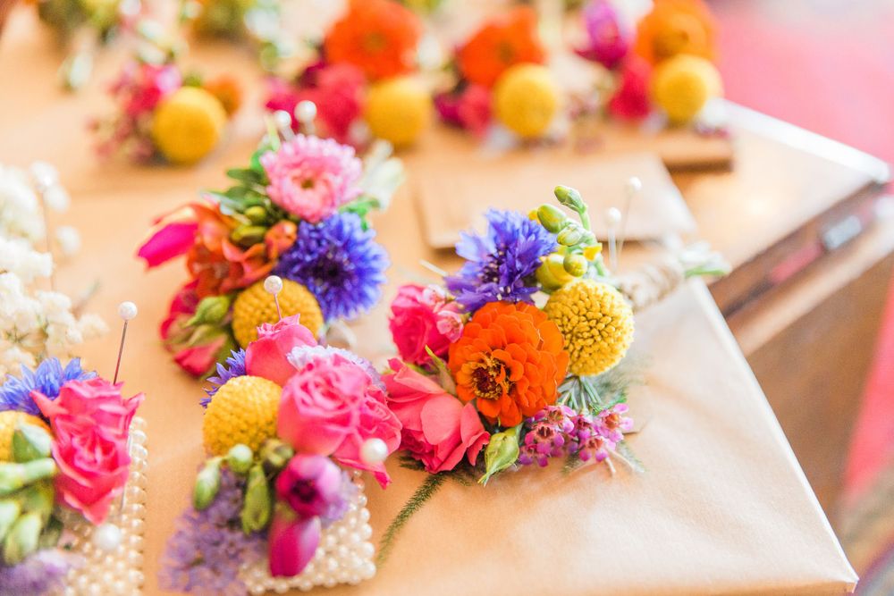 Hayley Elizabeth Photography Homme House Wedding Photographer West Midlands Micro wedding colourful buttonhole details