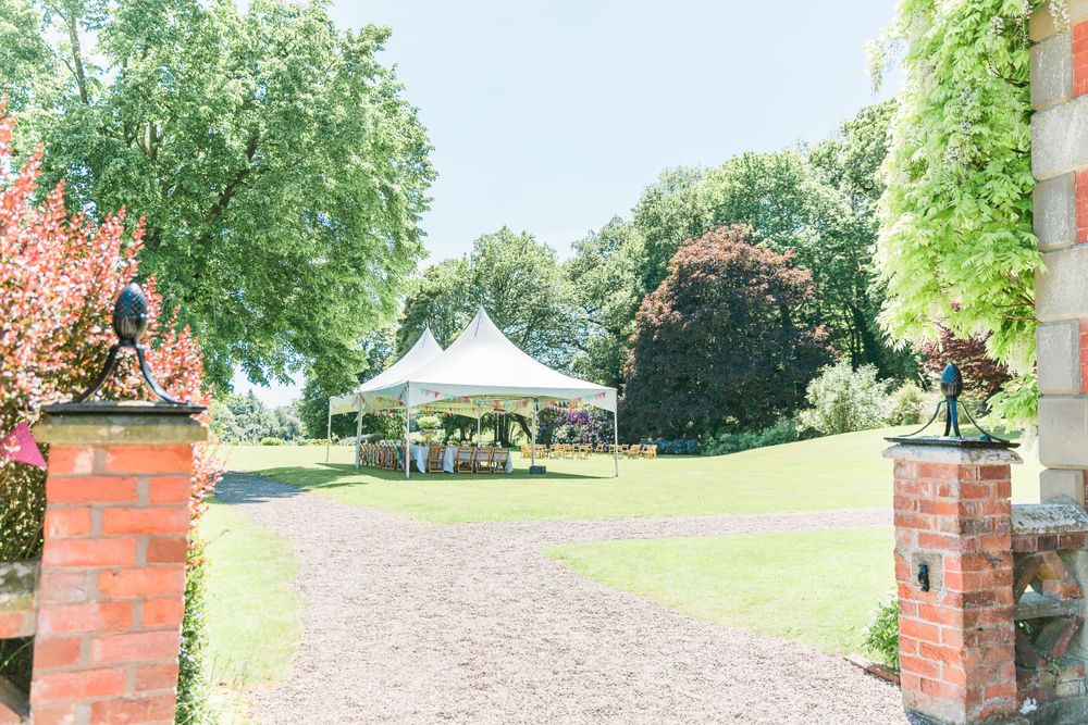 Hayley Elizabeth Photography Homme House Wedding Photographer West Midlands Micro wedding view of outdoor marquee