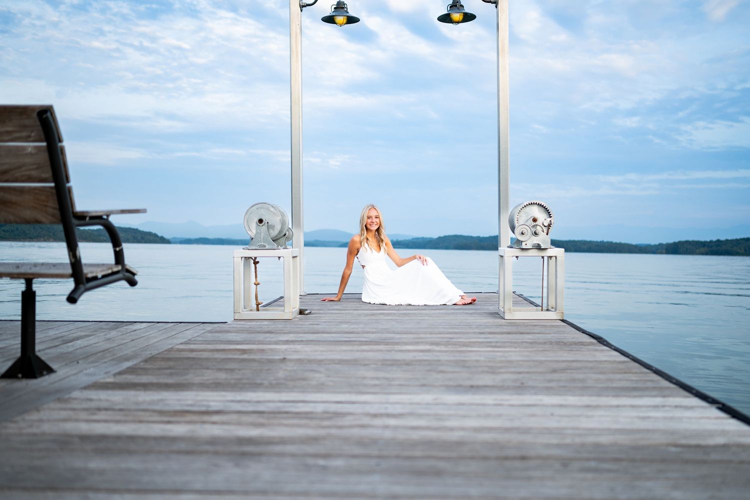 Senior photo at lake