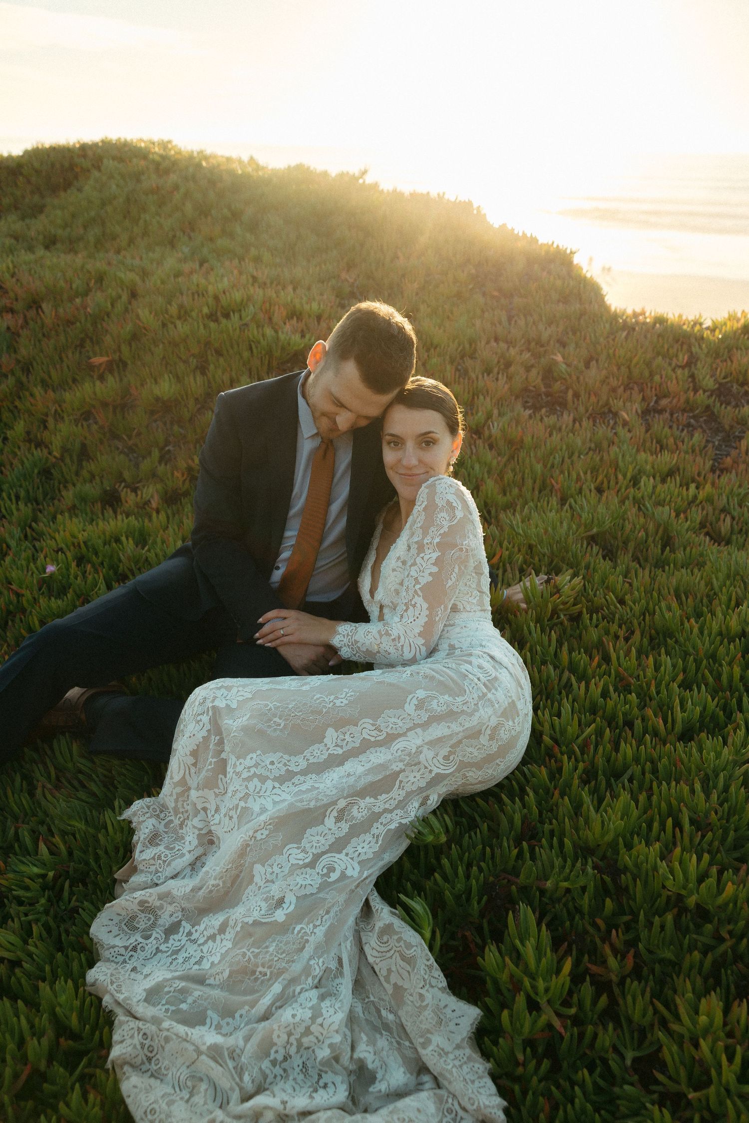 Bride and groom portraits from a San Francisco elopement