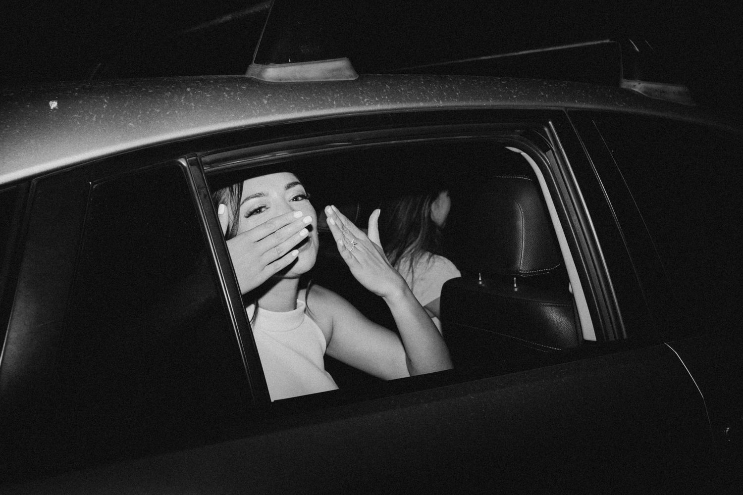 editorial-film-aesthetic-black-white-bride-send-off-car-misha-velasquez