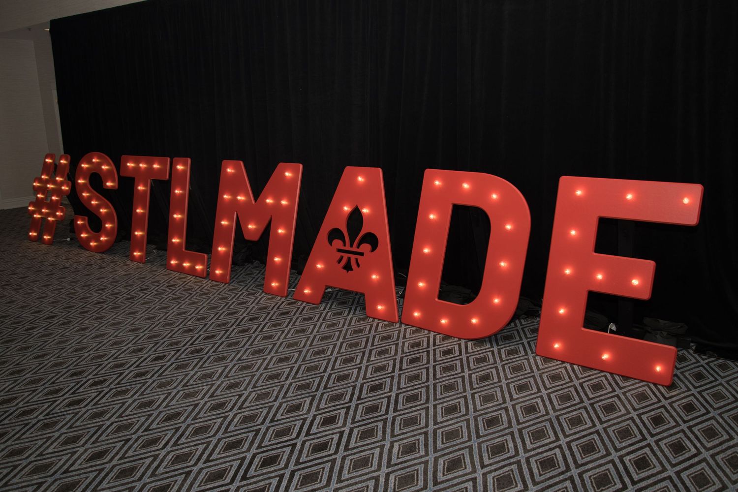 STL Made sign at STL Chamber of Commerce Fundraiser