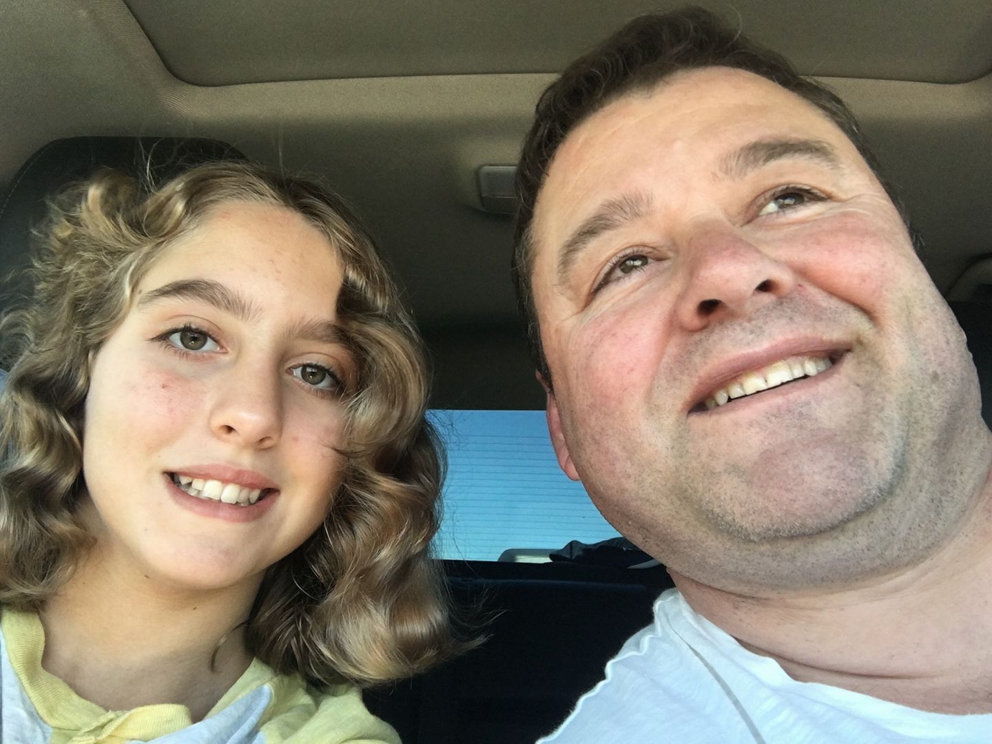 Husband and daughter selfie, Brentwood CA
