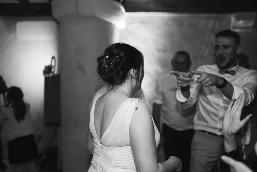Photo soirée mariage , gîte les petites Moulines