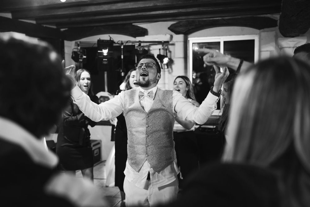 Photo soirée mariage , gîte les petites Moulines
