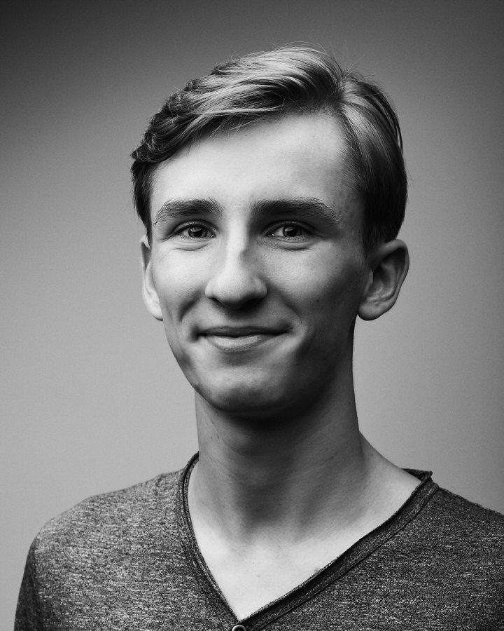 Corentin legacy portrait industrial engineer Mr Vernier black and white image headshot