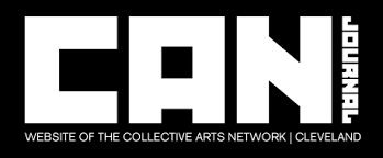 Black and white website header banner for the Collective Arts Network in Cleveland.