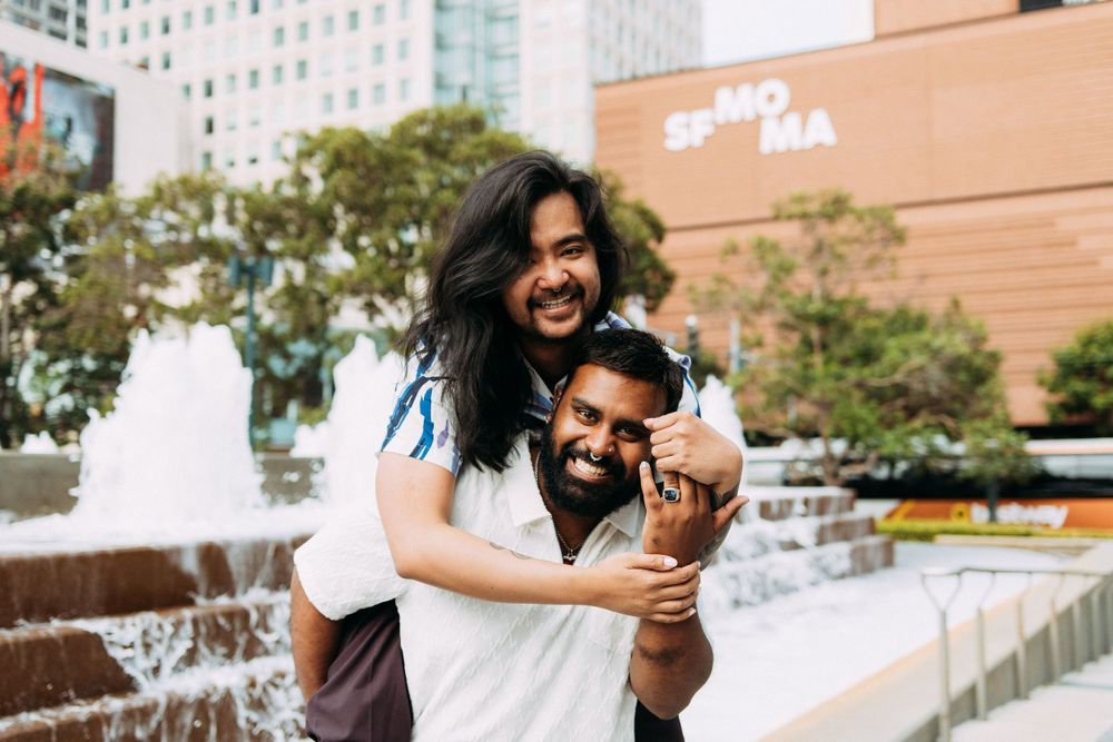 San Francisco urban engagement portraits photographed by best wedding photographers.