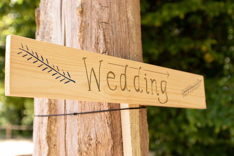wedding sign