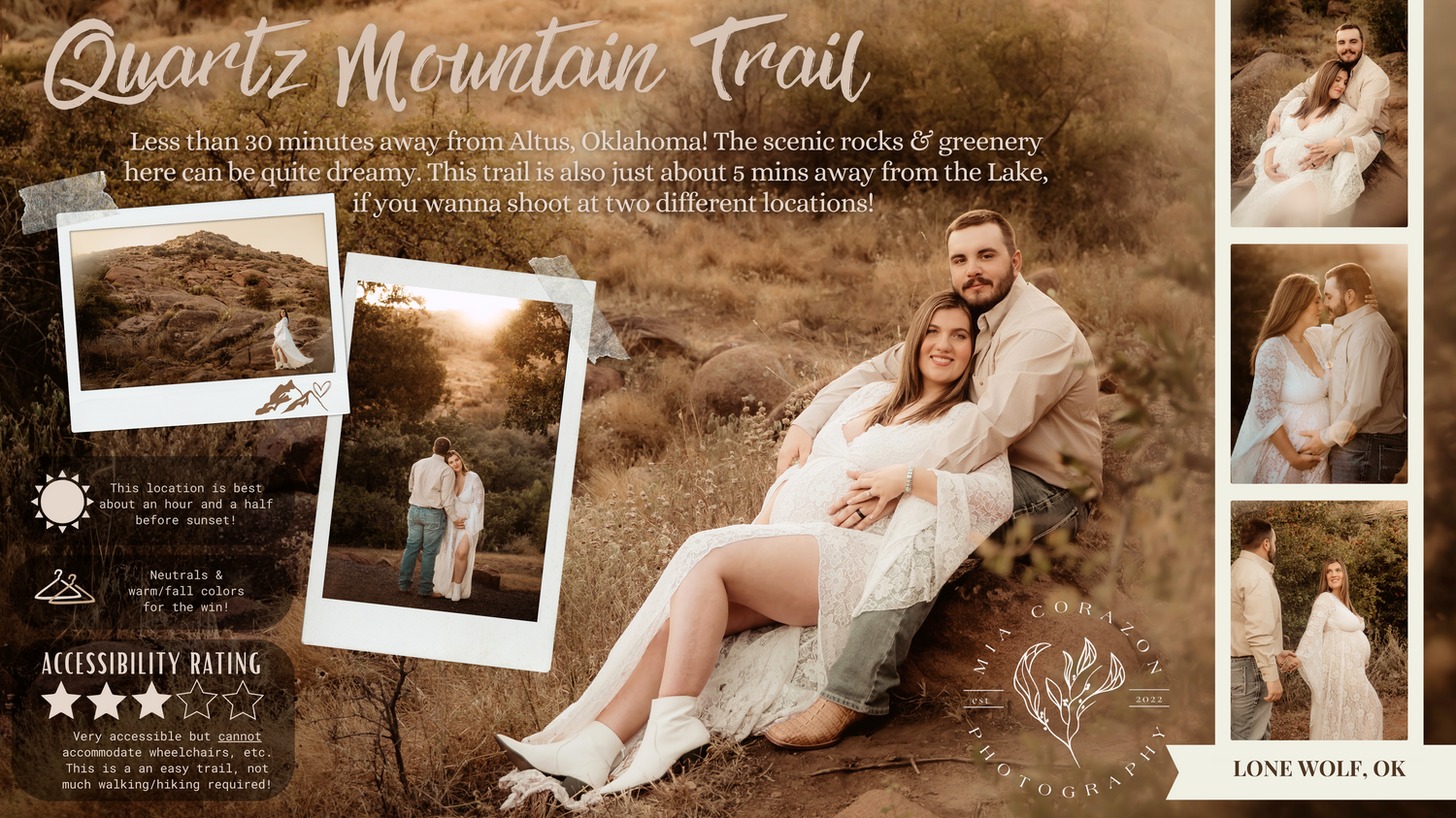 Altus Lawton Medicine Park, Quartz Mountain State Park maternity couples Photoshoot Session, mountain, sunset, Oklahoma, trails, sunlight OK