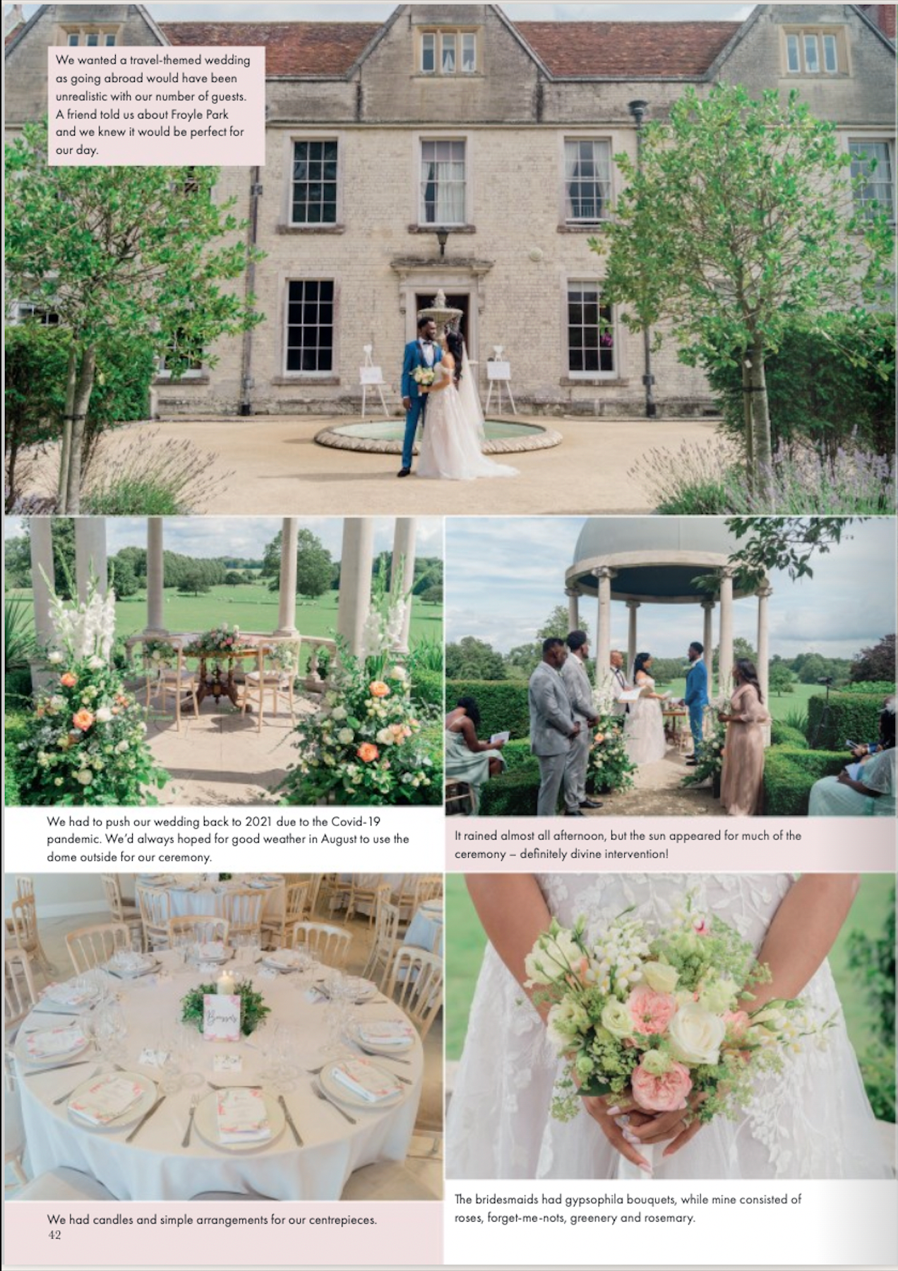 Froyle Park Roses Wedding