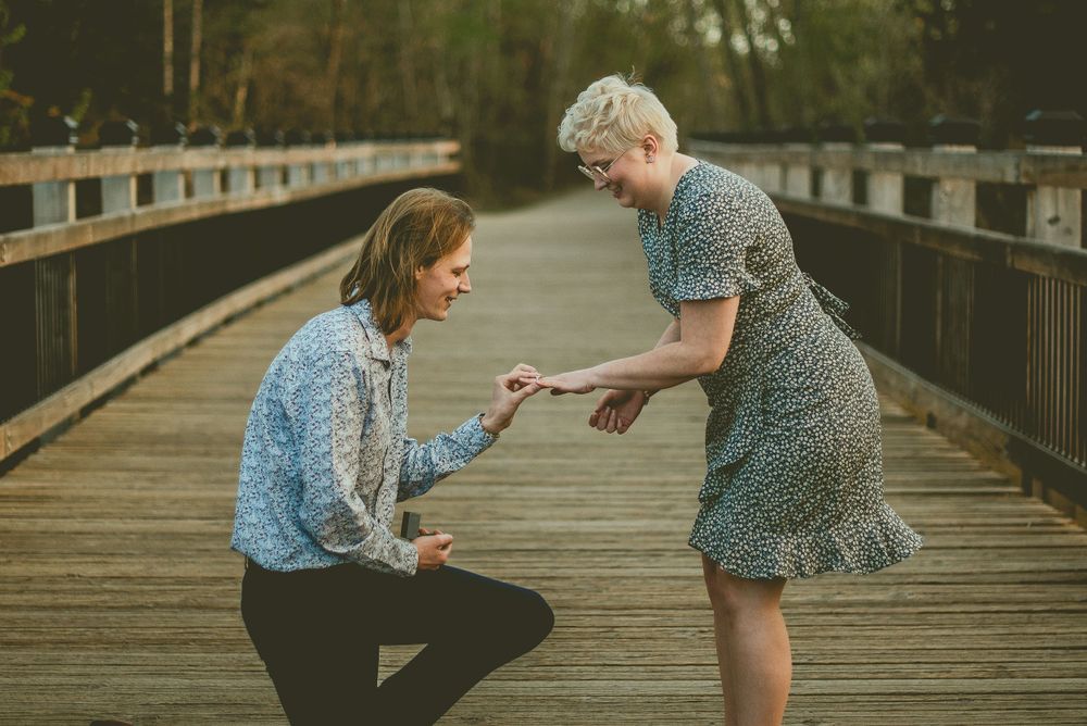 Surprise Proposal Engagement Session | Sunset Ravine Photos Edmonton