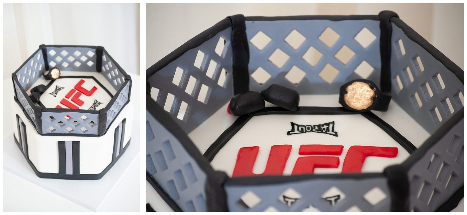 UFC cake by Palm Beach cake artist, Miami branding photographer, Miami personal branding photos