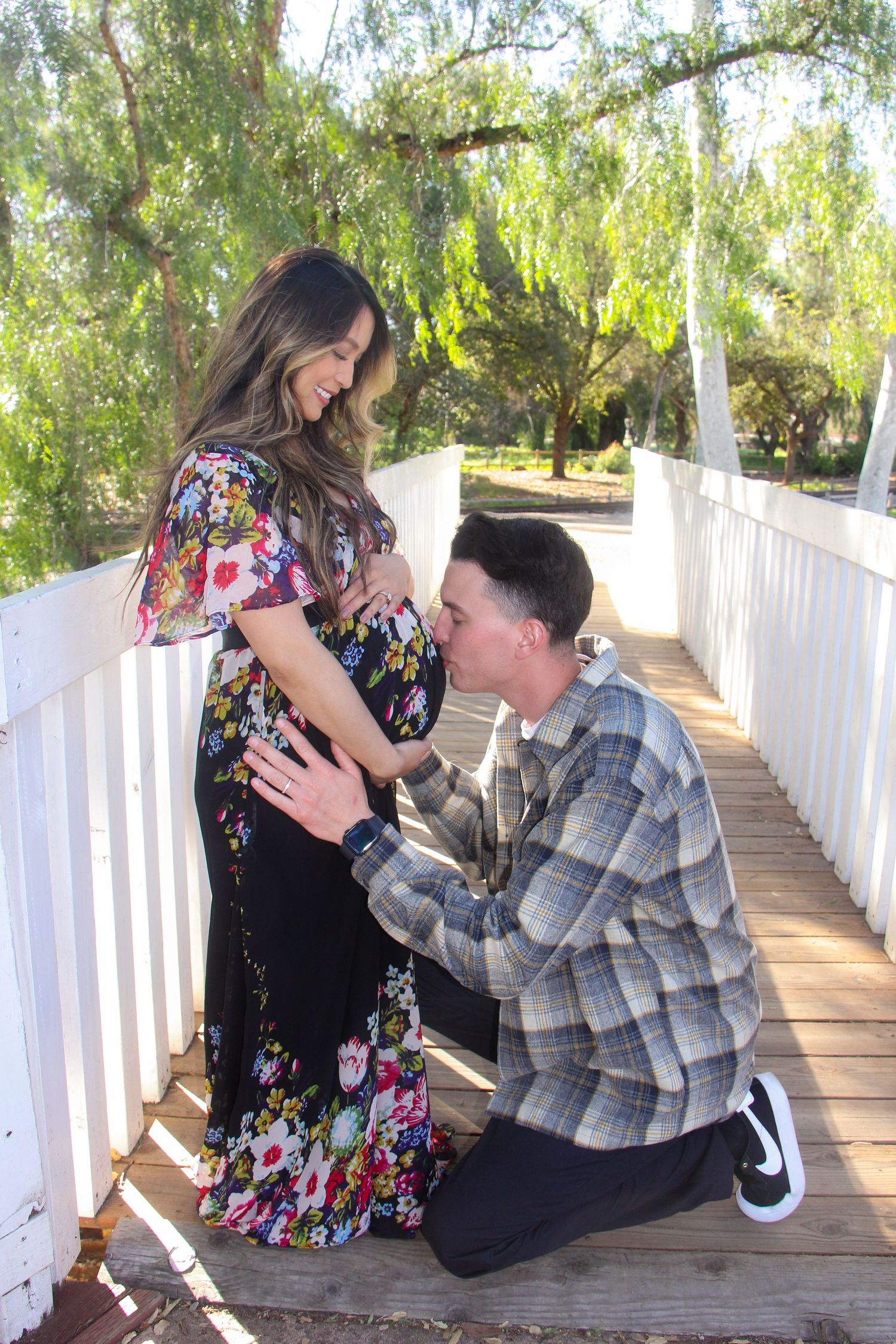 maternity couple photo old poway park