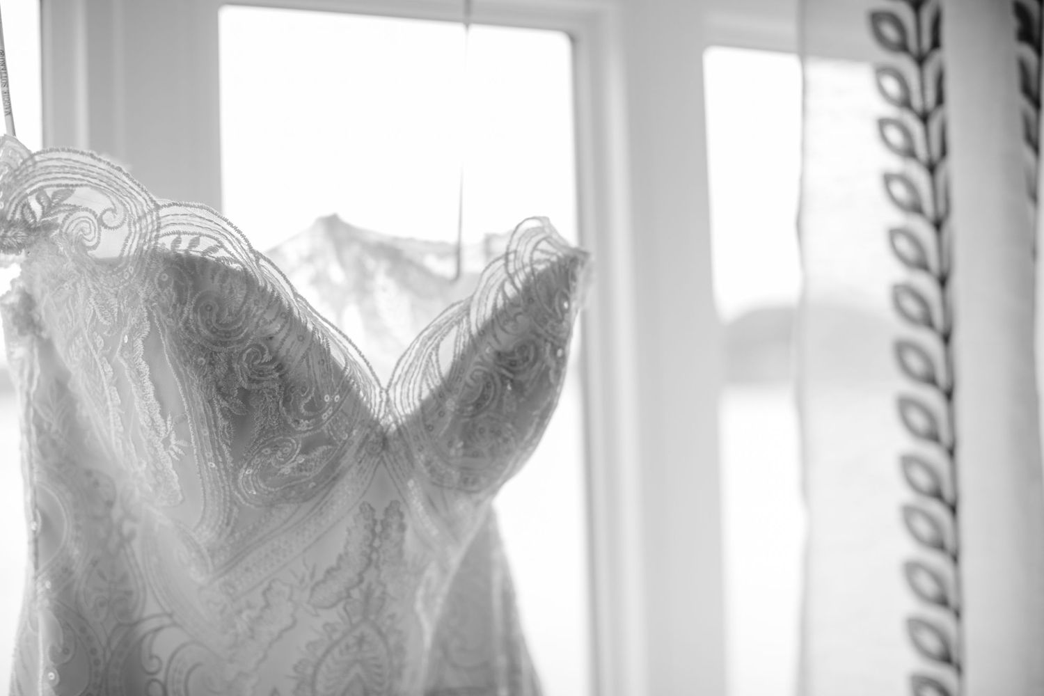 Soft focus window frame detail in bright natural light.