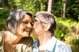 a tender mum and daughter moment