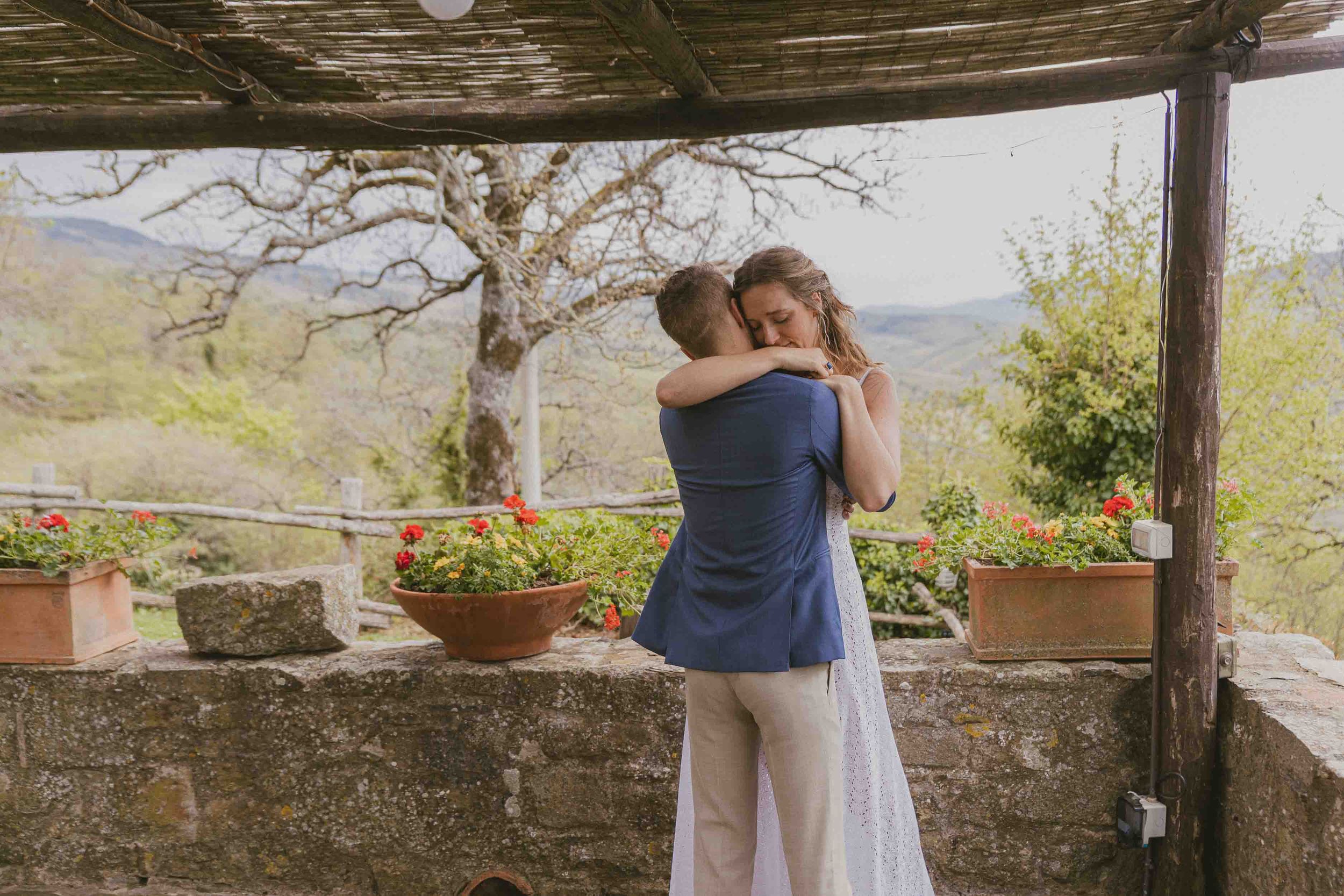 bruiloft man en vrouw in italië
