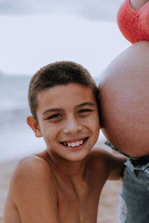 Sequence showing bright smiles and loving moments between child and parent.