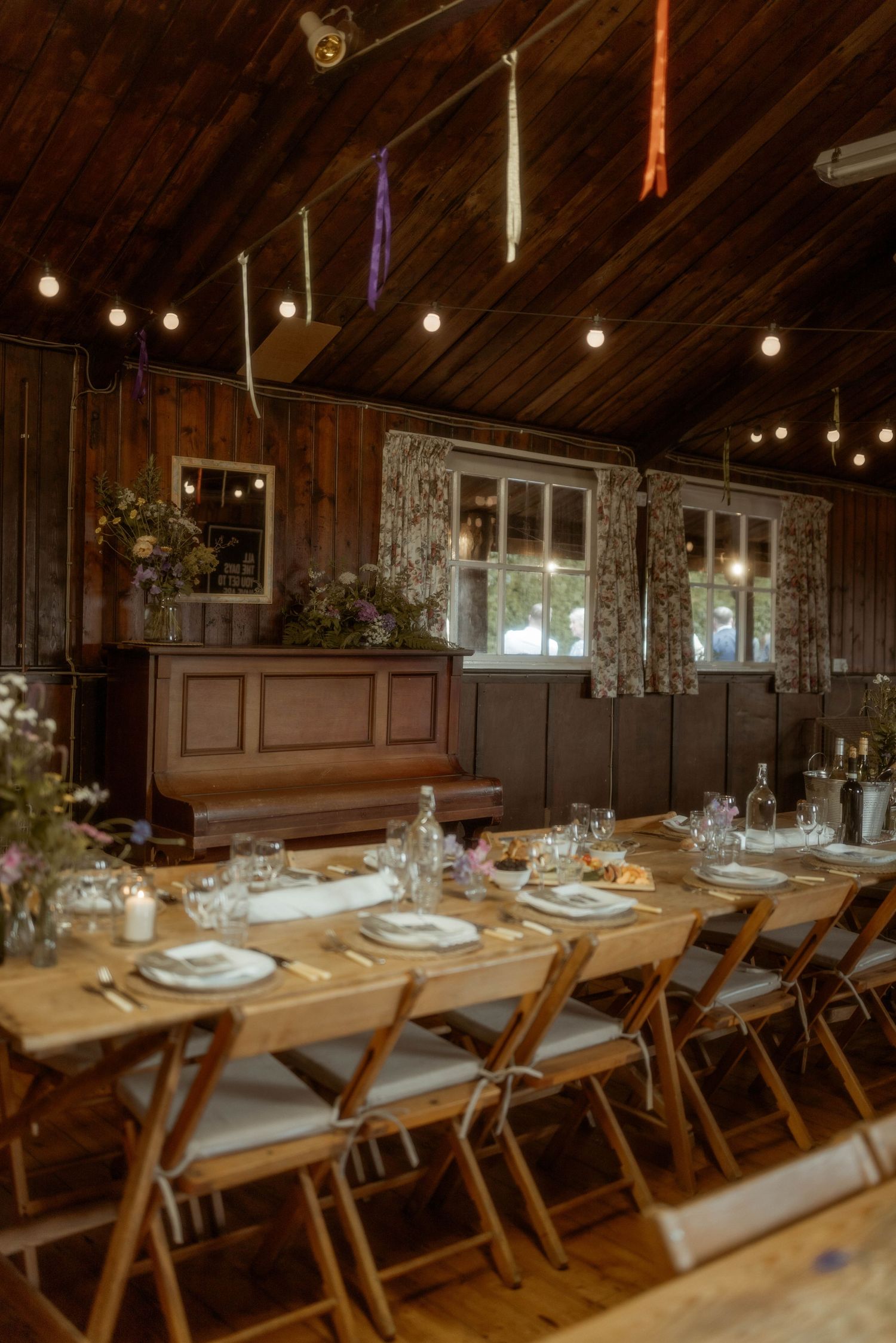 village hall wedding diy wedding decor north Wales