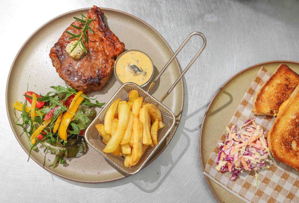 -up of gourmet dish with colorful ingredients