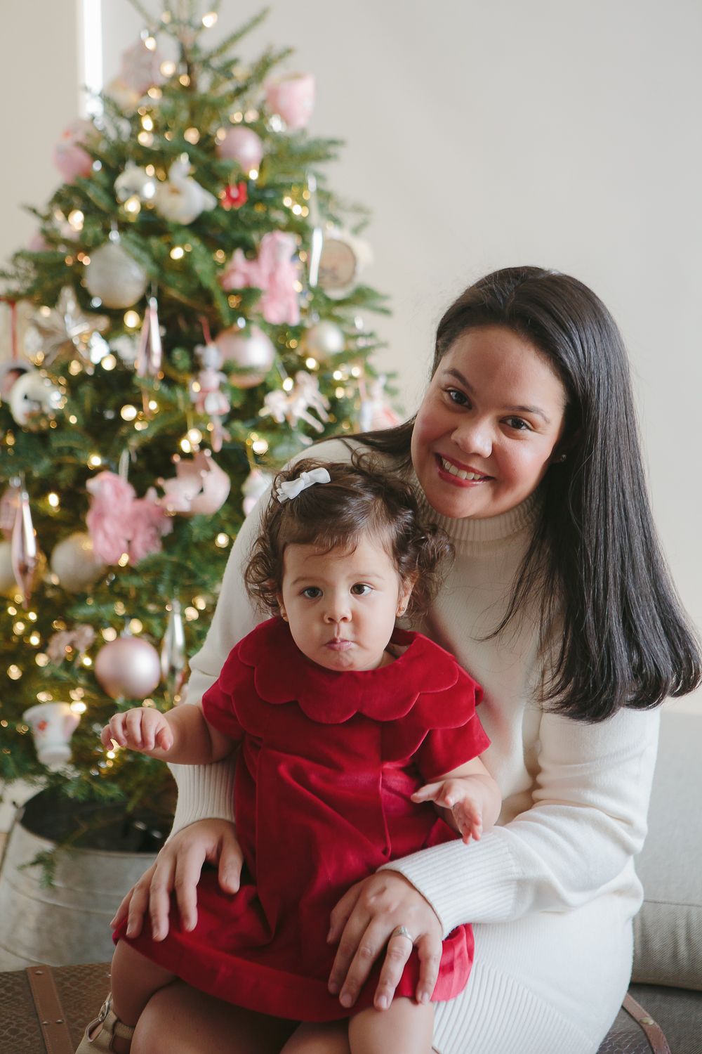 Home for the Holidays: Candid Family Moments by Christmas Tree - Paula Ortiz NYC Family Photography