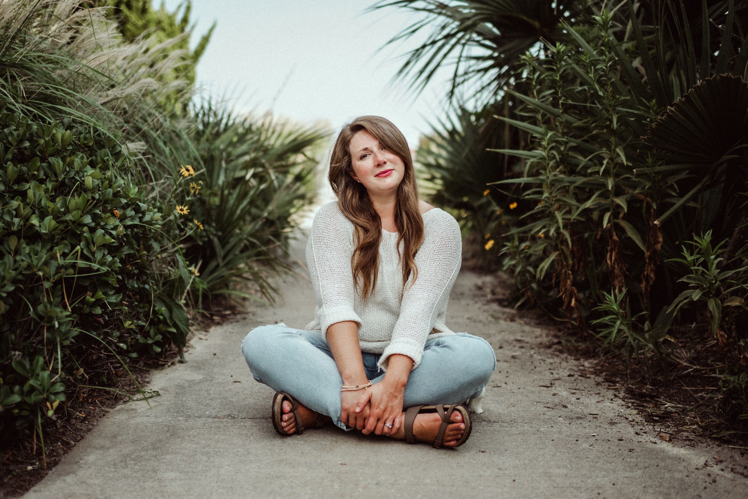jessica hubbard on beach boardwalk in norfolk, virginia