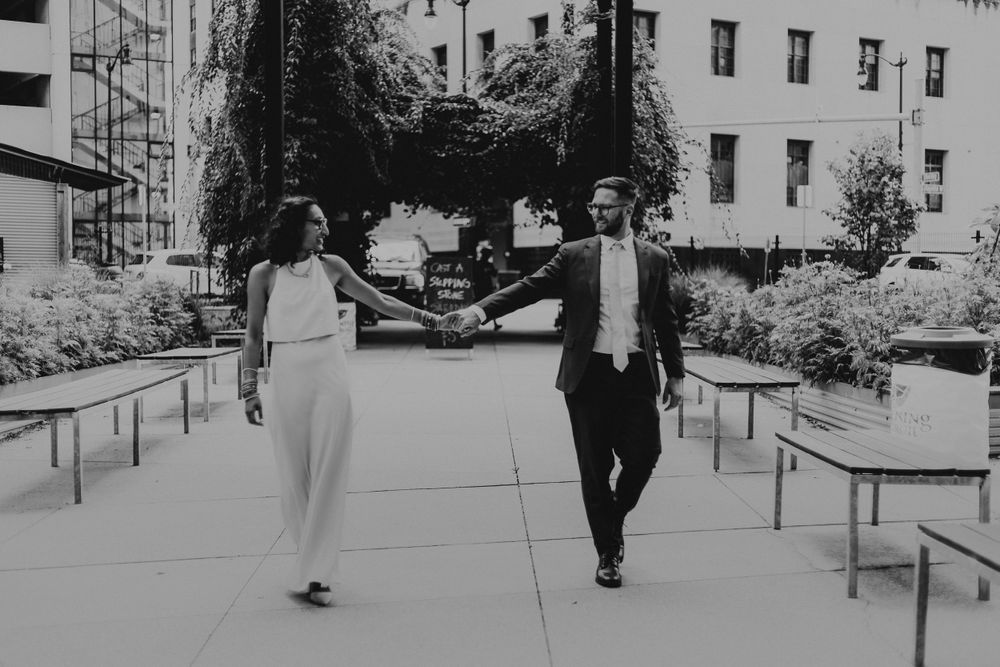 Elopement in downtown Detroit