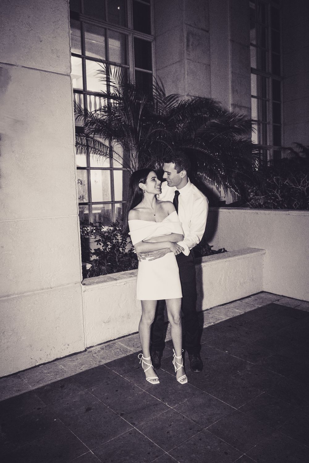 celebrity style elopement B&W photos