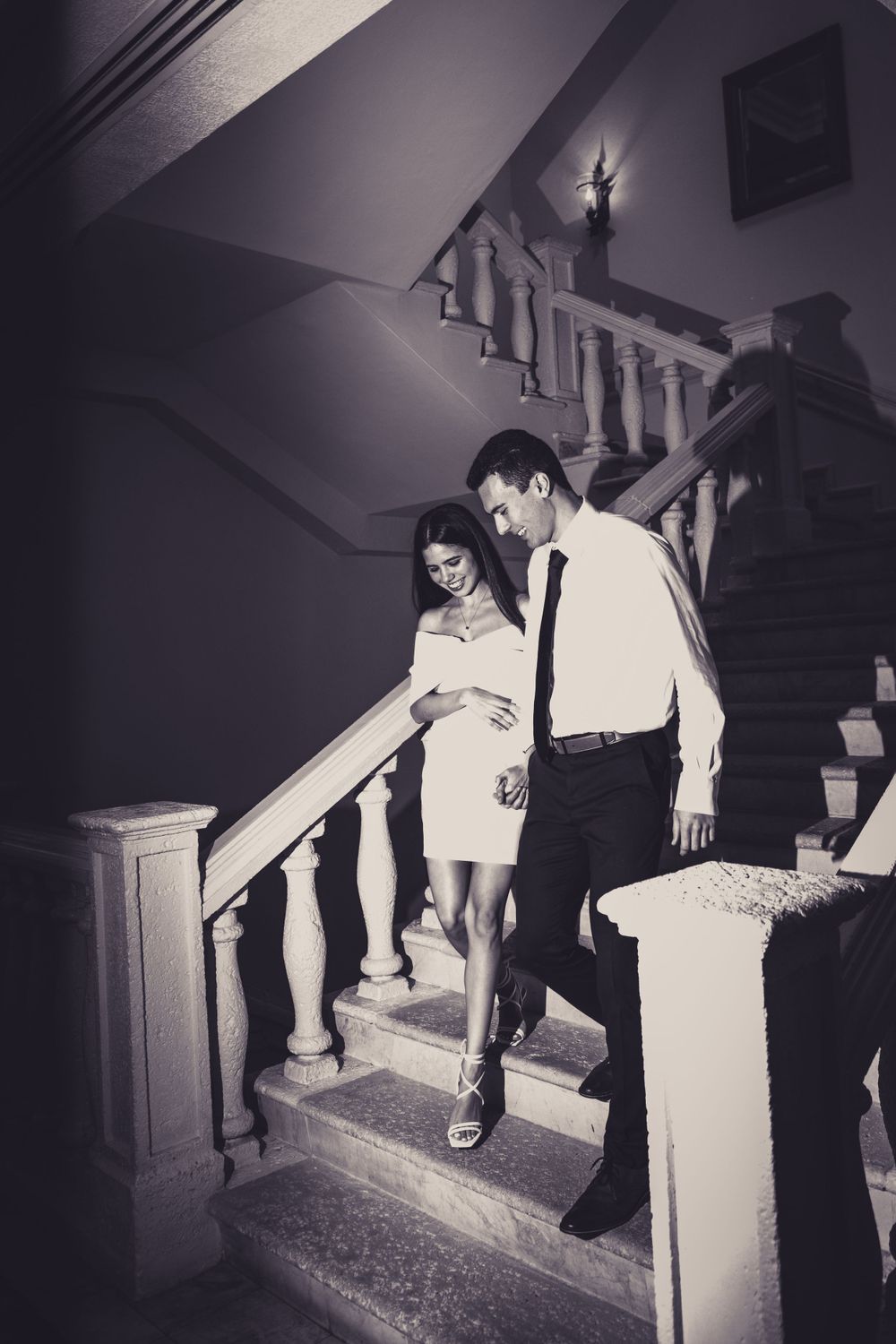 celebrity style elopement B&W photos