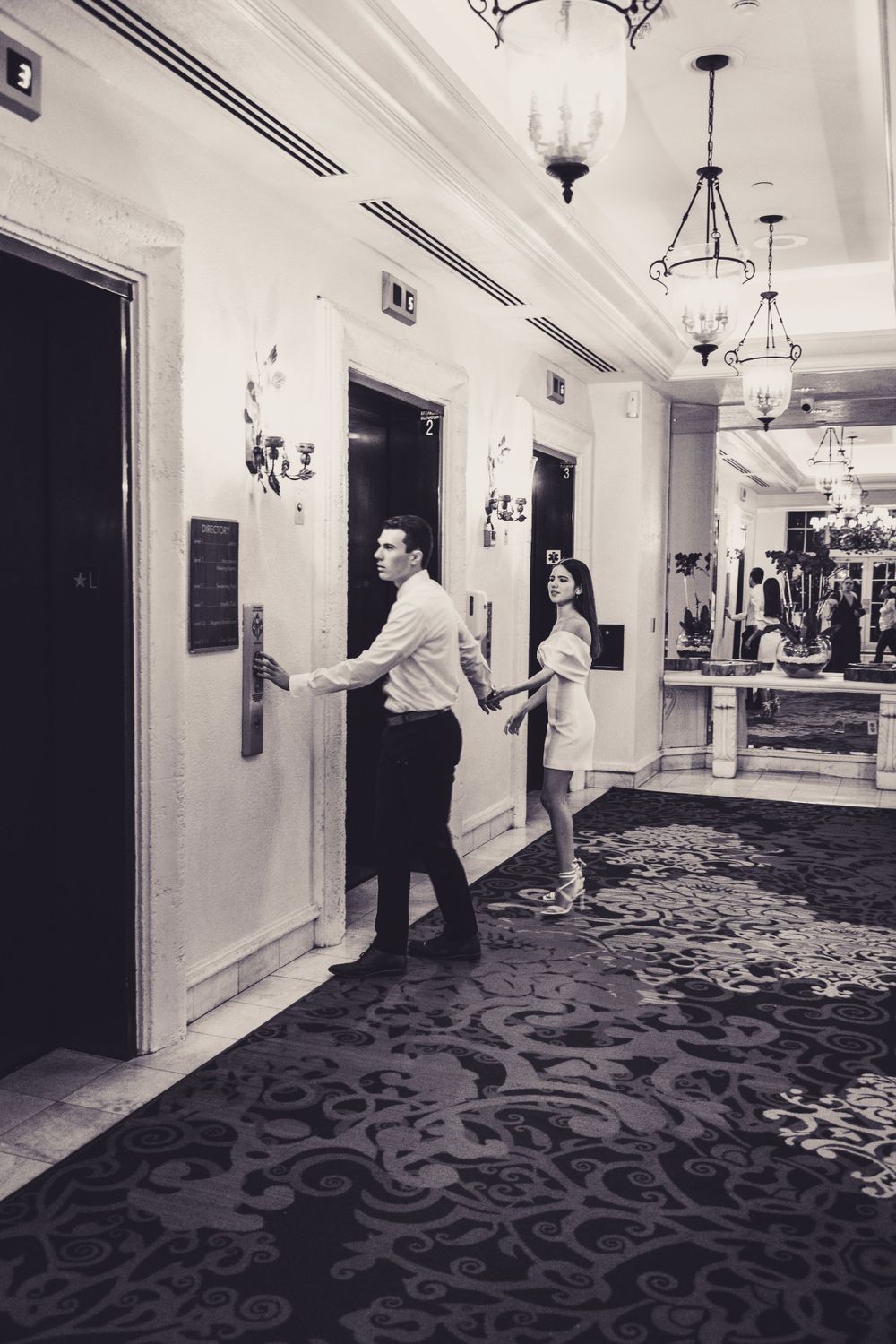 celebrity style elopement B&W photos