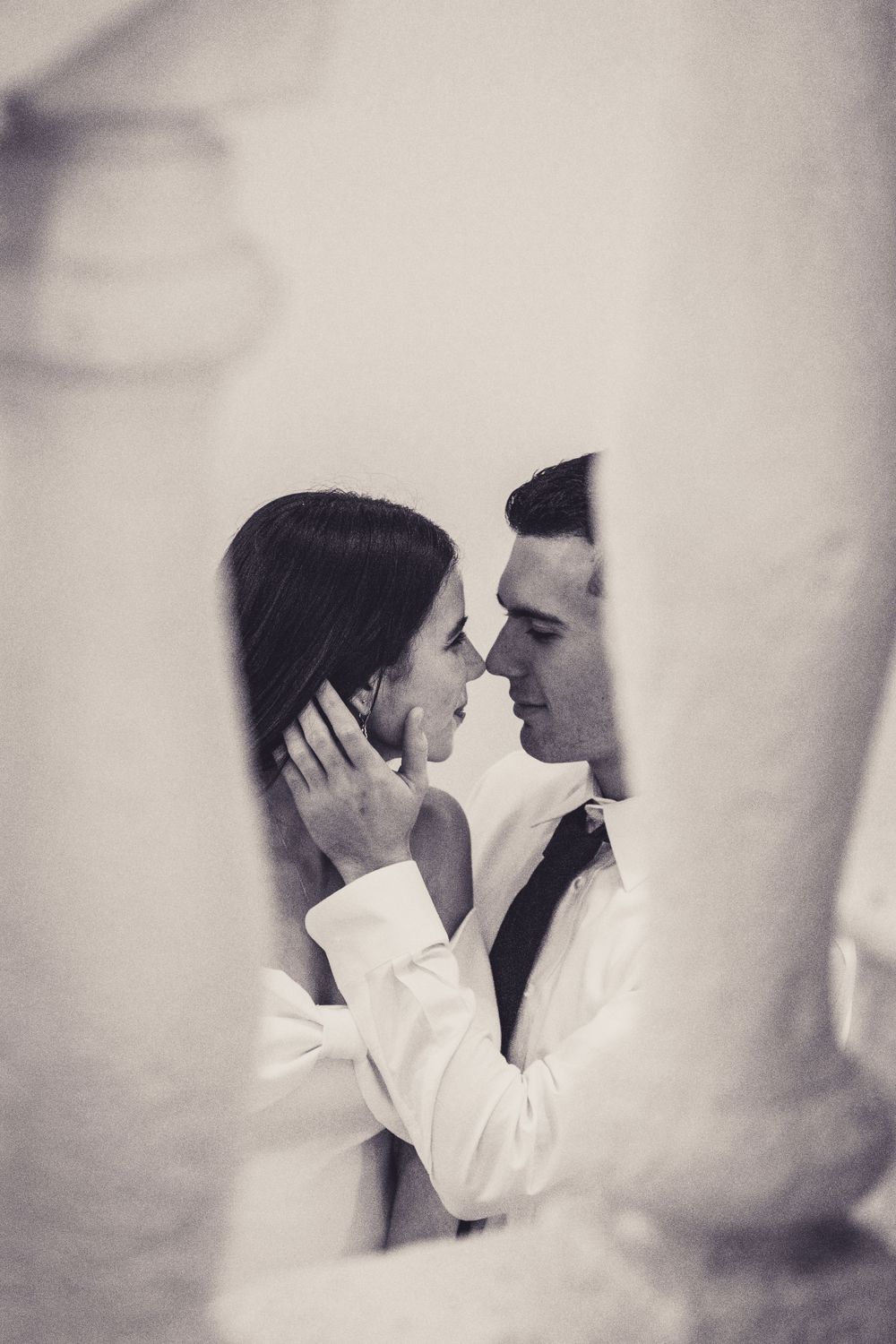 celebrity style elopement B&W photos