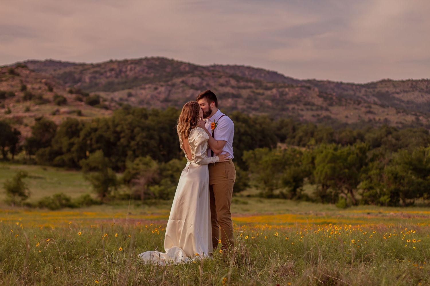 Highway 9 Media, Perry, Oklahoma, elopement photographer. Wichita Mountain Wildlife Refuge elopement.