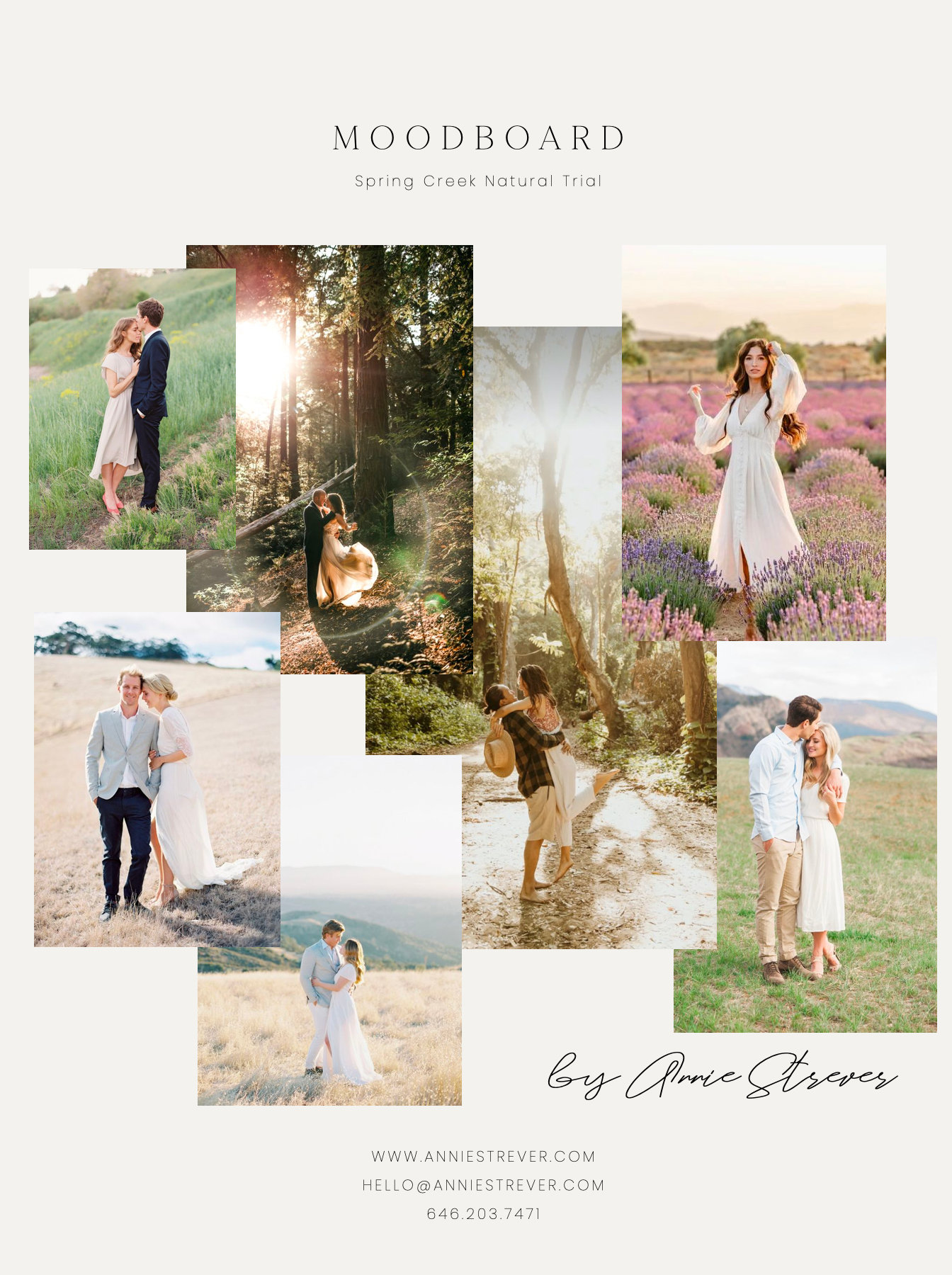 Fine Art Wedding Photographer Mood board Spring Creek Natural Trail Engagement Photo session Austin Texas Photography