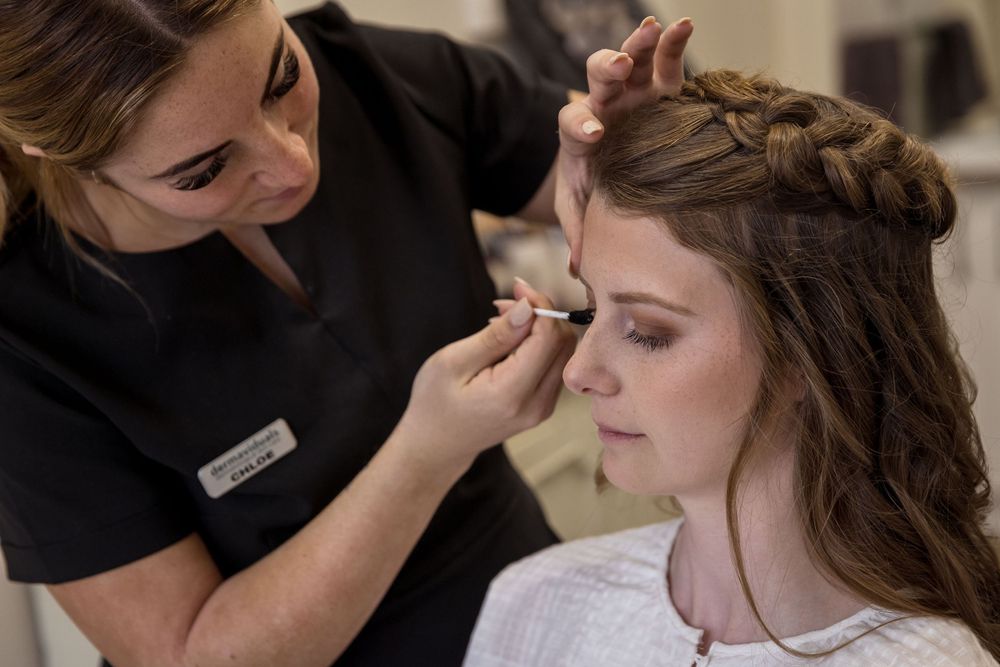 Bride at The Silken Dragonfly for her makeup before her wedding at St.Leonards Vineyard