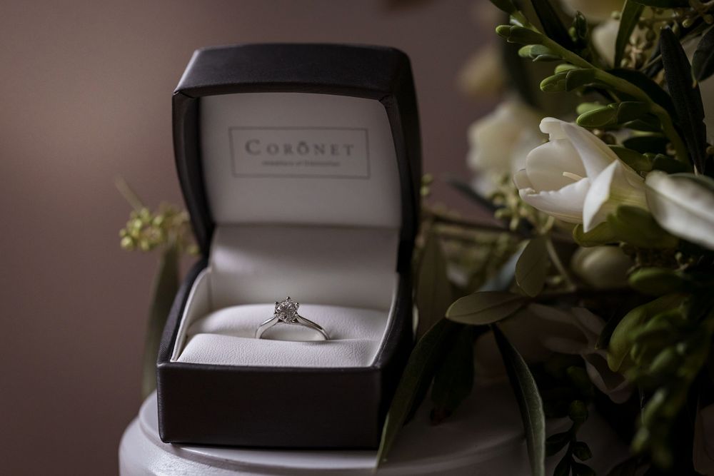 Brides Engagement ring at St.Leonards Vineyard in Wahgunyah