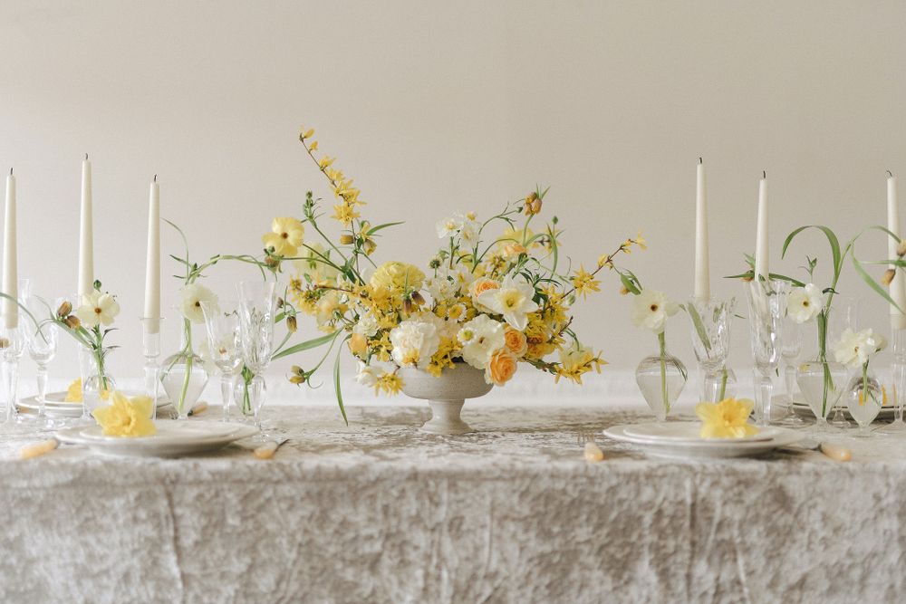 Floral arrangements for a London wedding