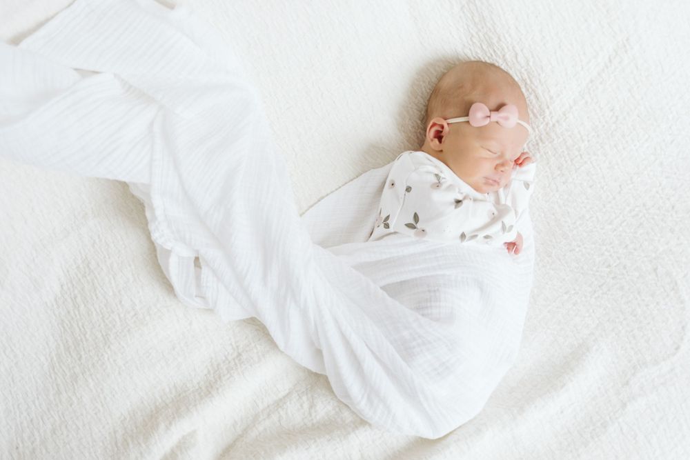 Lake Bluff Newborn Photography session of a baby girl
