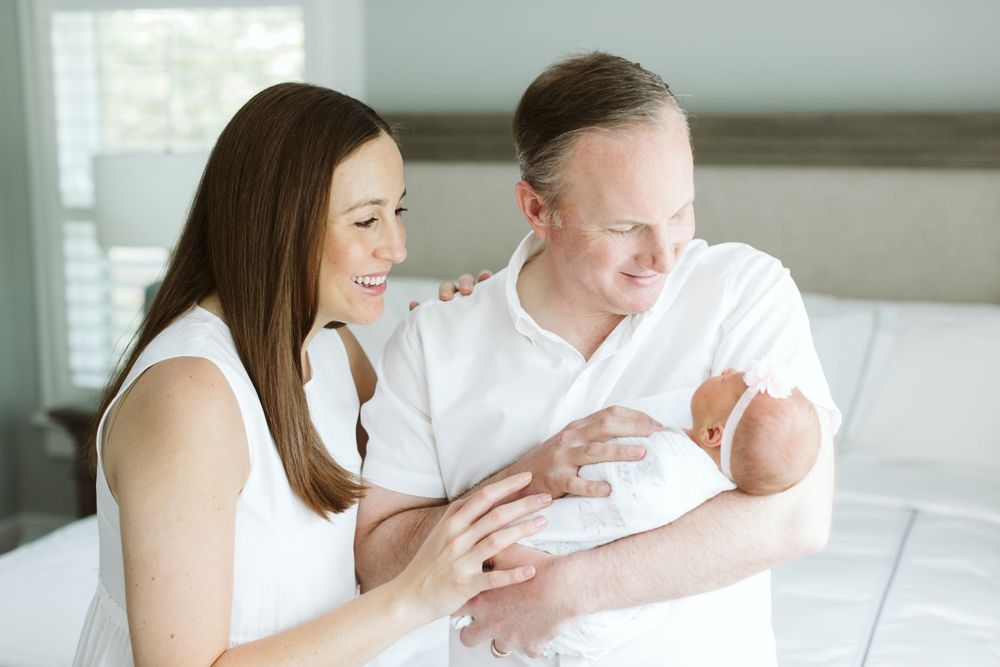 Winnetka Newborn Photography Session with little girl
