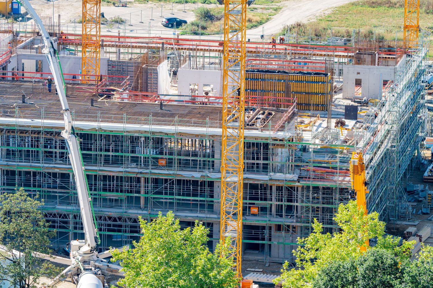 Baufortschritt Außenaufnahme Klinikum Augsburg