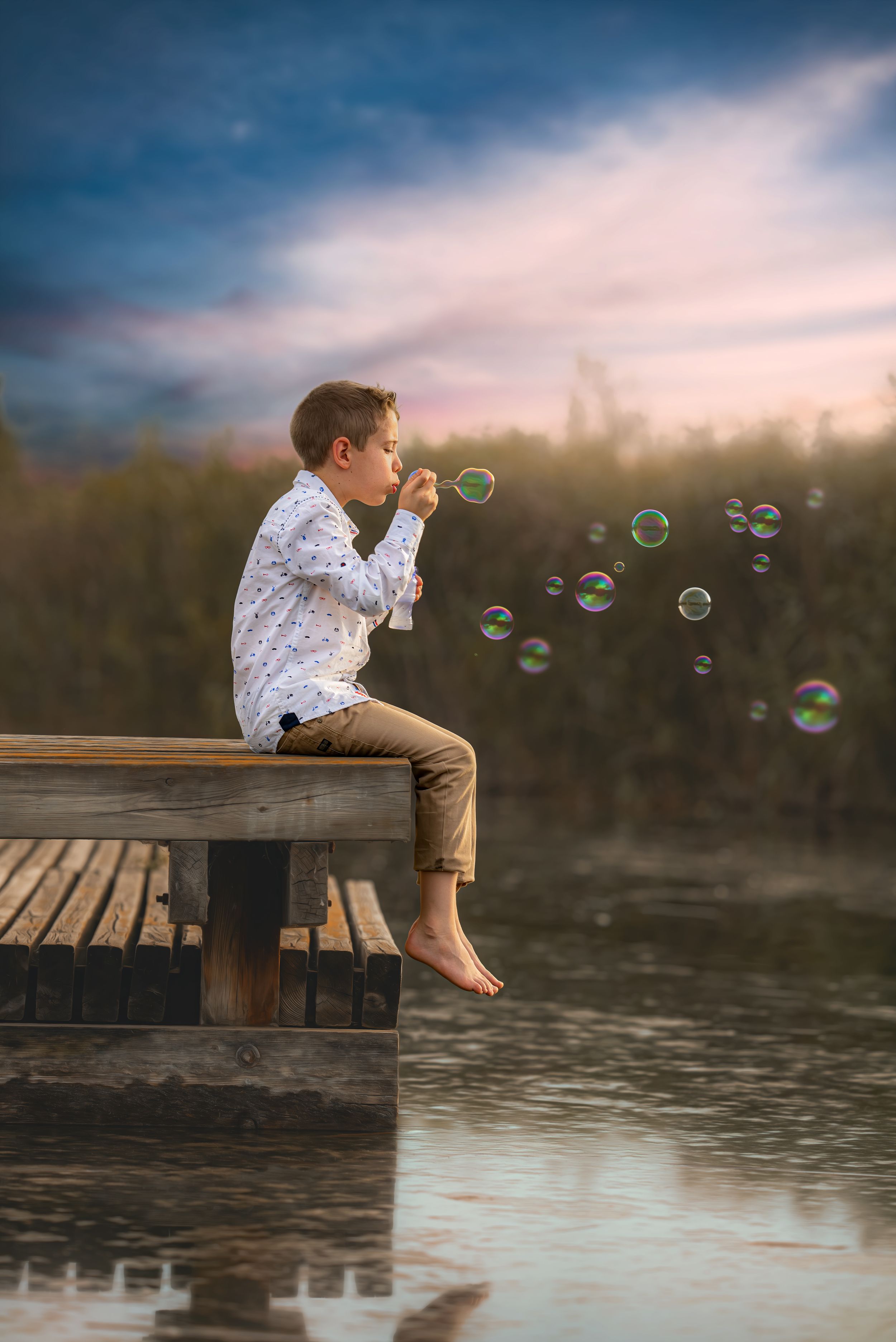 Fotografía Fine Art infantil. Fotografía en exterior, Zaragoza, España.