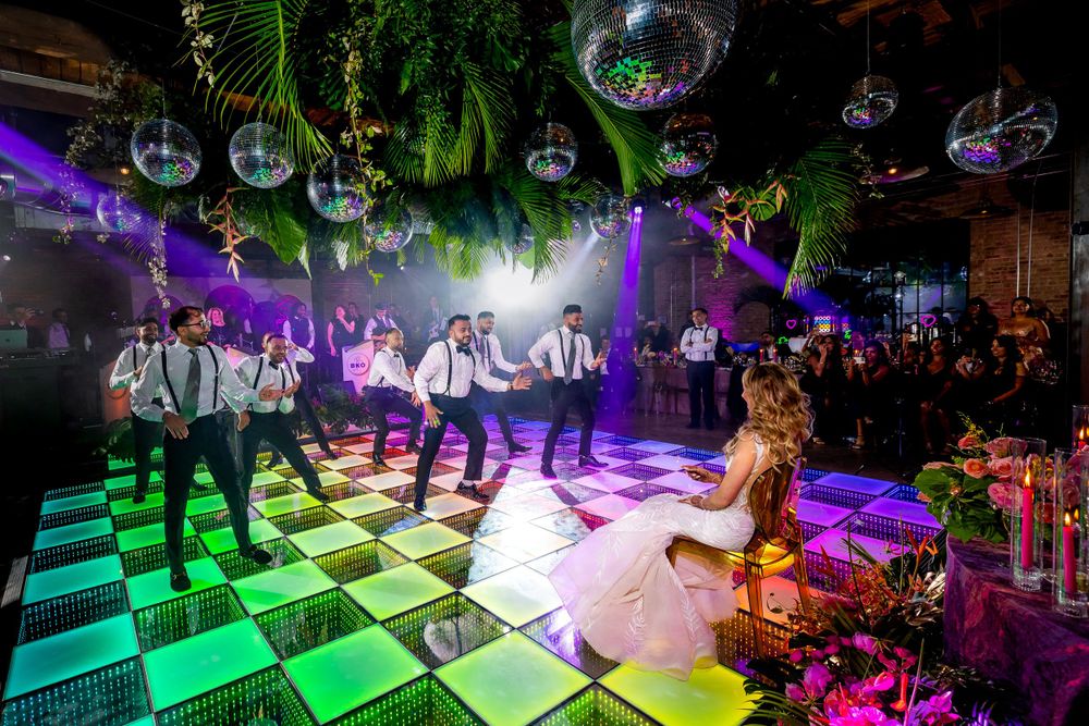 Indian fusion Chicago Wedding reception at morgan manufacturing in chicago illinois