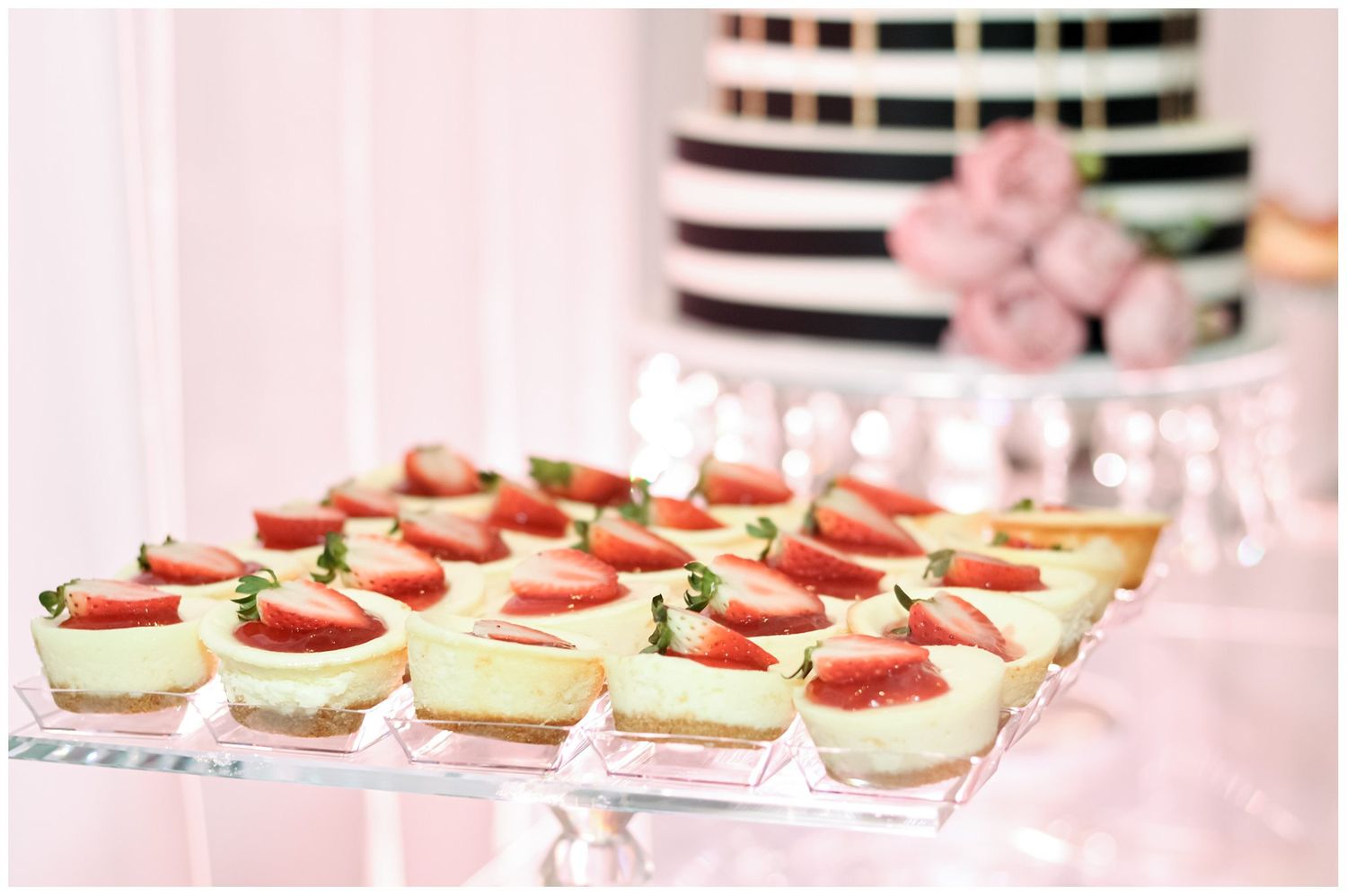 Mini strawberry cheesecake cups by South Florida Baker Kakes By Kesline