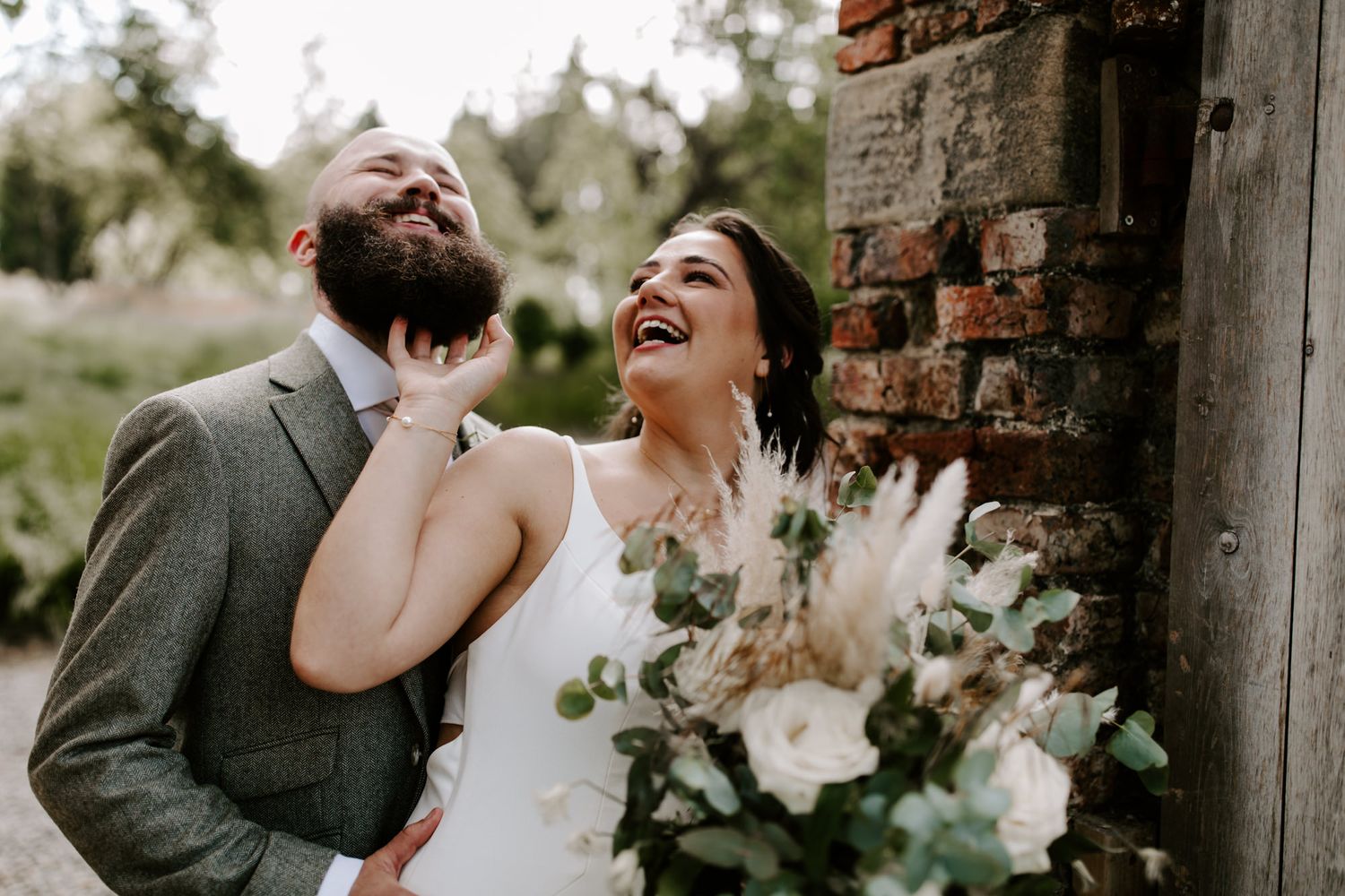wedding couple at fig house Middleton Lodge North Yorkshire