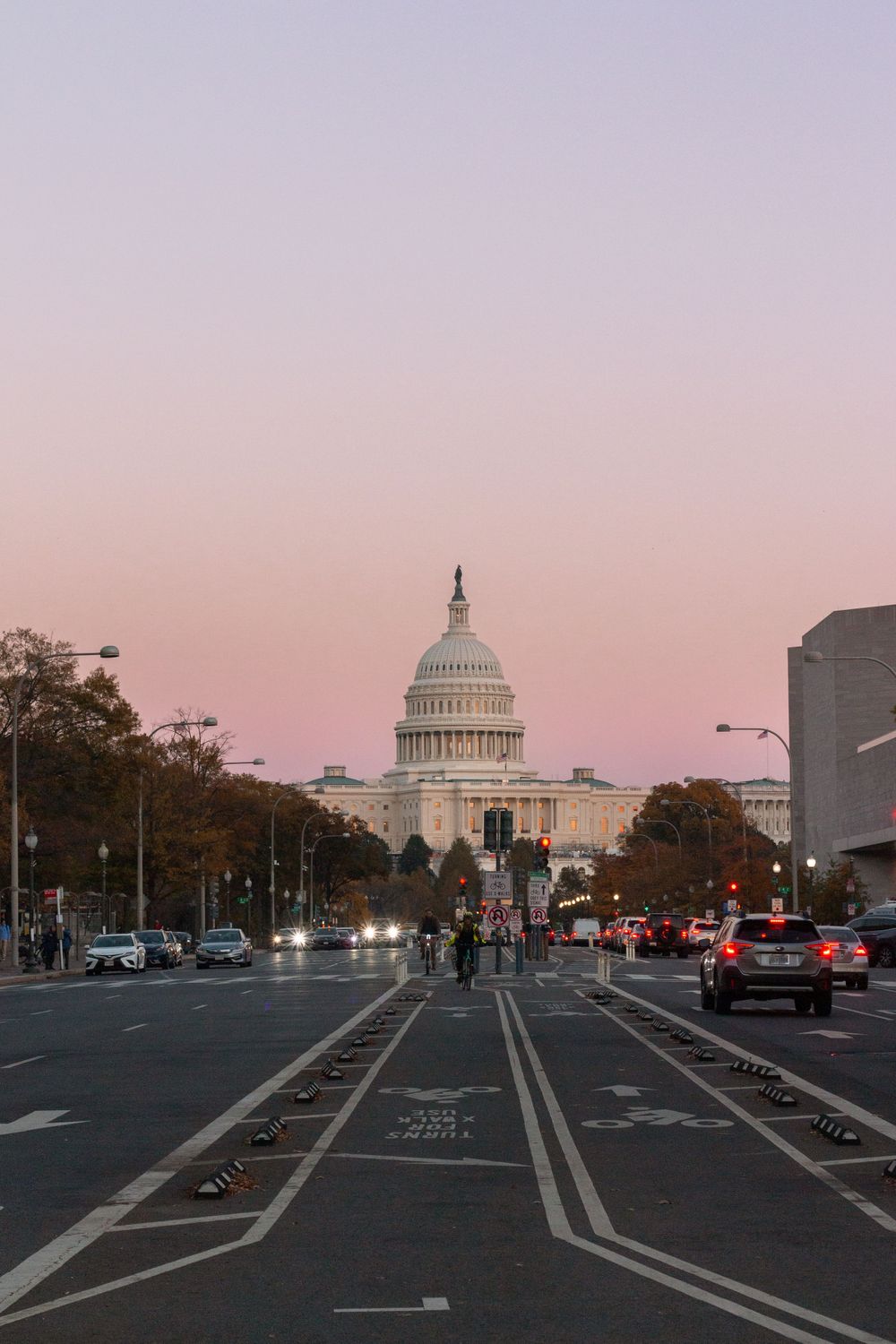 the National Capitol at sunset